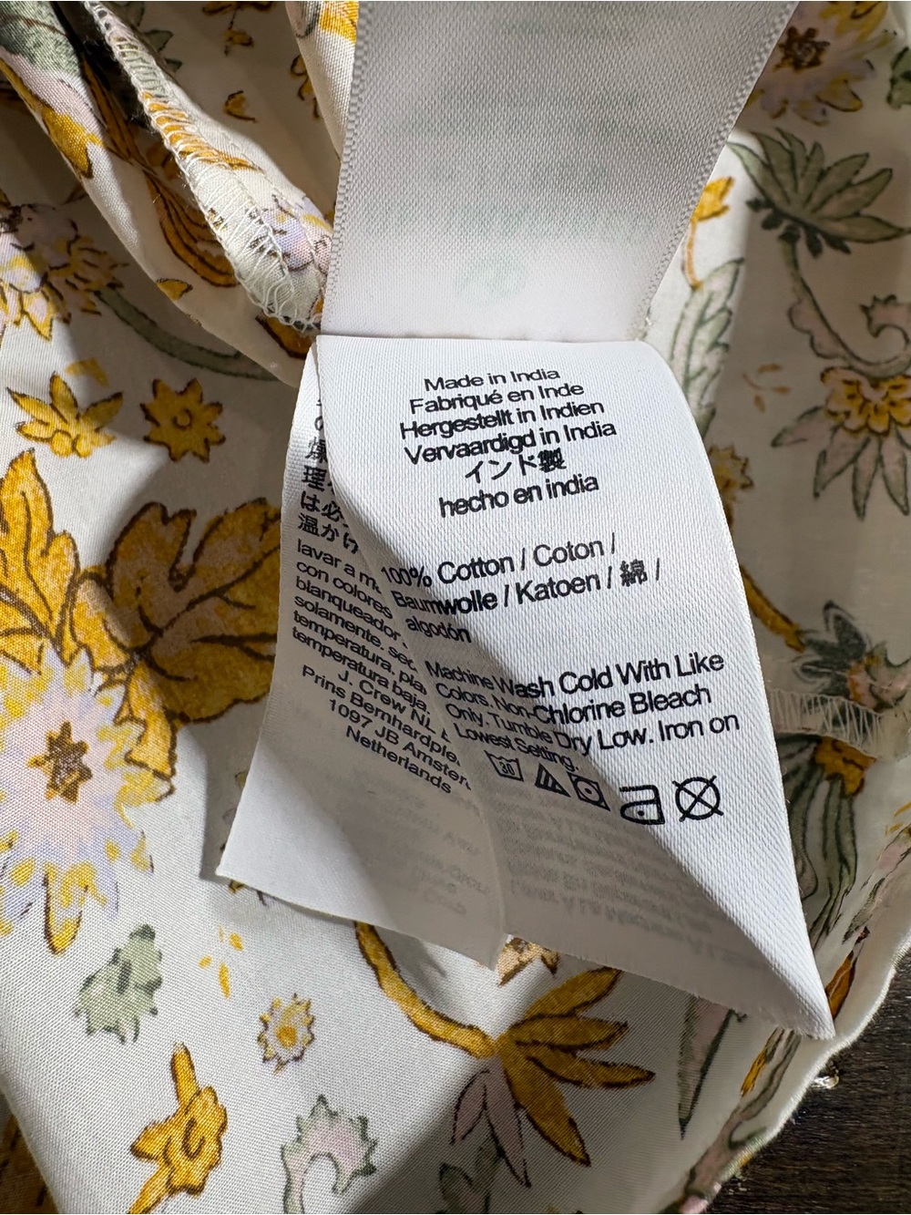 NWOT J. Crew Pintuck Cotton Poplin Top in Sunny Blooms Size Medium - Picture 5 of 10